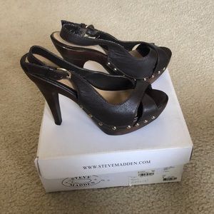 Size 8 Steve Madden open toe slingback-tumbled